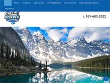 Tablet Screenshot of glacierpurewaters.com